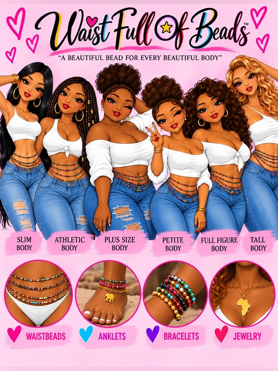 Waist Full of Beads Jewelry - I’M LIVE‼️Want to know more about WAISTBEADS📿???💞THIS LISTING & COME ON IN 🥳🎉💃🏽💞
